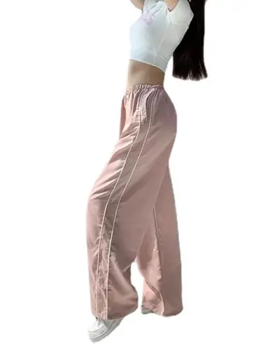Long Casual Pants with Side Drawstrings, Elastic Waist, 2025 Summer - 10