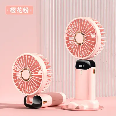 2025新款跨境爆款手持风扇USB数显充电户外露营学生宿舍桌面风扇 - 4