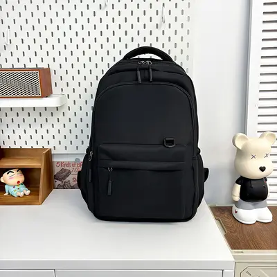 Herren- und Damen-Rucksack mit Laptop-Fach, einfarbig - 7