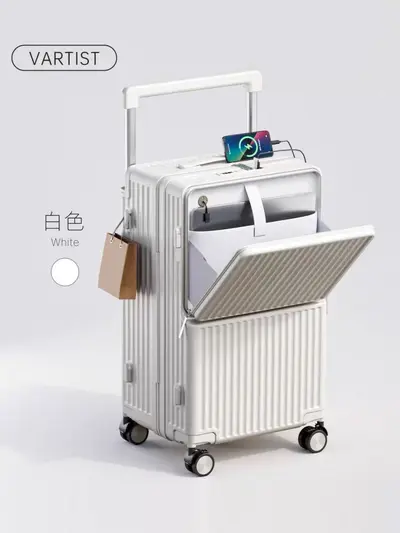 Front-Opening Cabin Suitcase with Combination Lock, PC Shell - 10