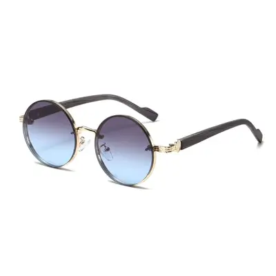 Retro Punk-Sonnenbrille mit rundem Metallrahmen, unisex - 10