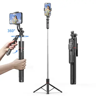 Smartphone-Selfie-Stab F16 ausgewogen und robust Alles-in-einem-Stativ Live-Streaming Bluetooth-Selfie-Stab Vibrationsdämpfer-Halterung