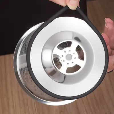Stainless steel pour-over coffee filter, paperless