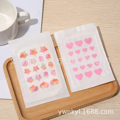 Colorful Rhinestone Hydrocolloid Pimple Patches, Clear - 5