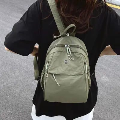 Ultra-Lightweight Small Nylon Canvas Commuter Backpack - 4