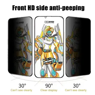 Apple 16 temperli film iPhone 16 Pro tam ekran filmi cep telefonu filmi 15 cam 13 gizlilik filmi toptan satış için uygun 11