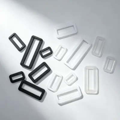 Plastic Square Buckles, Two-Bar Sliders, Webbing Connector Buckles for Bags