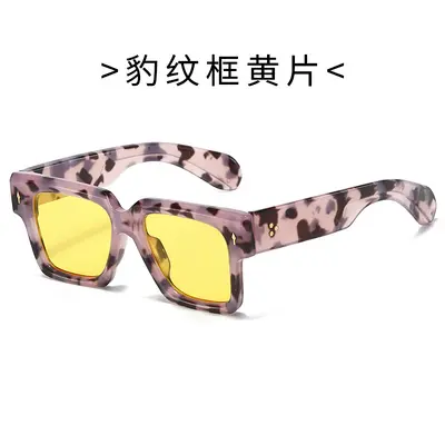 Square Frame Sunglasses Unisex Minimalist Large Frame - 12