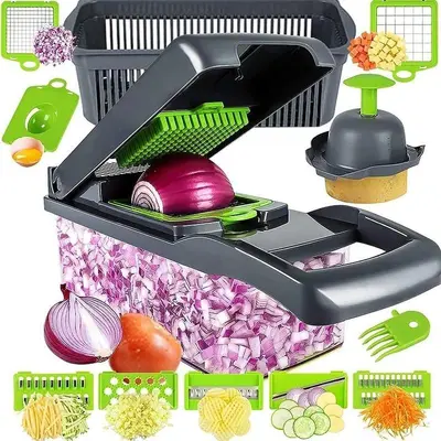 Multifunctional vegetable chopper, garlic onion potato - 2