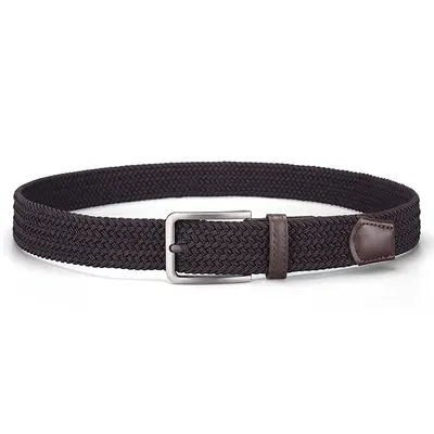 2025 Men's Youth Woven Canvas Belt Elastic Woven Belt Fashion Men's Woven Trouser Belt - 10