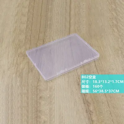Şeffaf dikdörtgen plastik kutu parçaları takı saklama kutusu düz kırtasiye ambalaj kutusu boş kutu Amazon toptan - 9