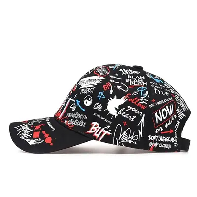 Special graffiti style baseball cap street hip-hop personality European and American trend punk sunshade sun protective baseball cap