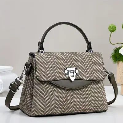 Women's Korean-Style Large Shoulder Bag, Autumn Winter - 3