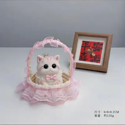 Handmade Kitten Figure, DIY Stress Relief Toy and Decorative Gift - 7
