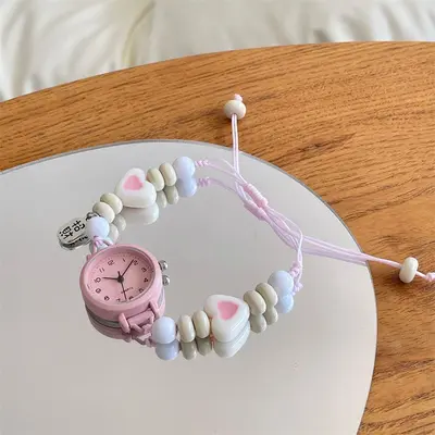 ins Nai Huhu Handmade Kadın Bilekliği Kol Saati Sanat Estetik Basit Tasarım Kız Arkadaş Saati Niş Öğrenci Saati - 10