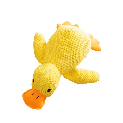 Catnip Yellow Duck Cat Toy with Crinkle Paper and Squeaker - 6