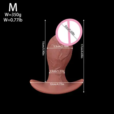 Mushroom-Head Oversized Silicone Realistic Dildo Adult Sex Toy - 8