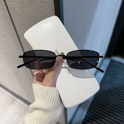 Retro Small Square Frame Sunglasses, Unisex, Polarized, for Driving - 3