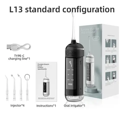 Grenzüberschreitender elektrischer Munddusche USB-Wasserflosser mit 6 Stufen einstellbar, tragbarer Zahnreiniger, Wasserzahnseide, Zahnaufhellungsgerät, Mundspüler