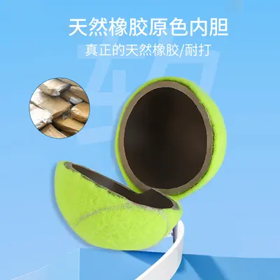 Elastischer Hundetennisball, bissfest, zum Zahnen, mit Quietscher - 5