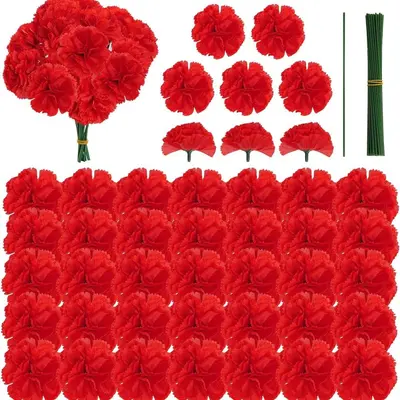 Halloween Marigold and Carnation Artificial Flower 6cm 9cm - 7