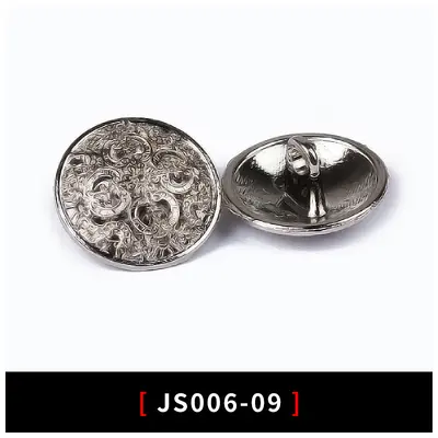 Hollow Pearl Gold Metal Button, Round - 11