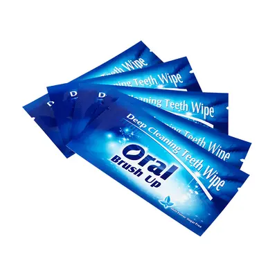 Finger Toothbrush and Oral Cleaning Wipe for Teeth and Stain Removal