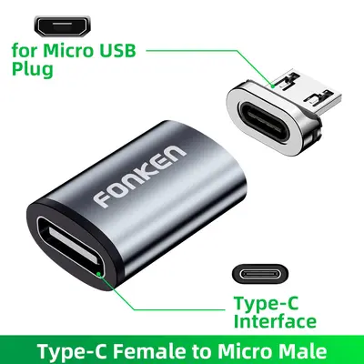Cross-Border New Type-C Magnetic Charging Adapter 3A Fast Charge Magnetic Converter Three-in-One Magnetic Connector Best Seller - 6