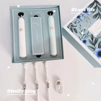 Electric toothbrush couple set soft bristles waterproof gift box - 7
