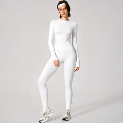 Yoga Kıyafet Seti Kadın Hızlı Kuruyan Dar Kesim - 8