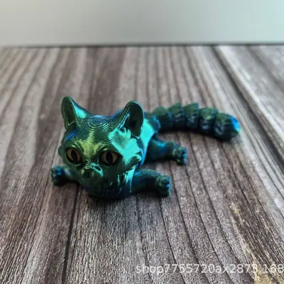 3D Baskı Sevimli Kedi Yavrusu Figürü, Çocuklar İçin Dekoratif Süs - 7