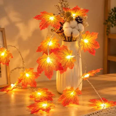 LED-Halloween-Lichterkette mit Kürbis- und Geistmotiven, Partydekoration