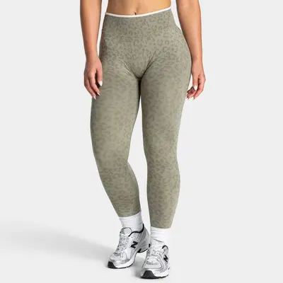 High-Waist Seamless Leopard Print Yoga Pants with Hip-Lift and Tummy Control - 8