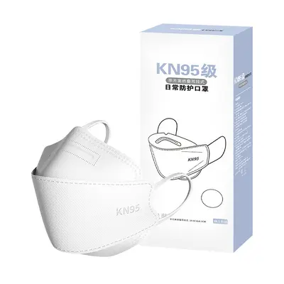 KN95 Fish-Shaped Adult Mask, Single-Use, 4-Layer