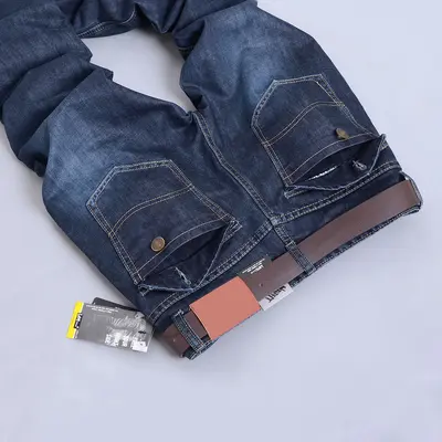 Erkek kot pantolon, düz kesim, slim fit, büyük beden, 2024 model