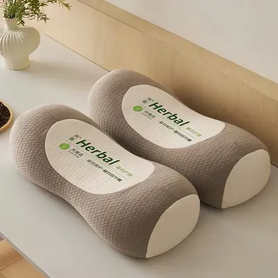 Buckwheat Hull Pillow Cervical Spine Support Sleep Pillow Yuanbao Hard Pillow Core Adult Household Cylindrical Buckwheat Pillow Wholesale - 9