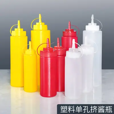 Pointed-Spout Plastic Squeeze Sauce Bottle, Three Colors, Model 8124 - 2