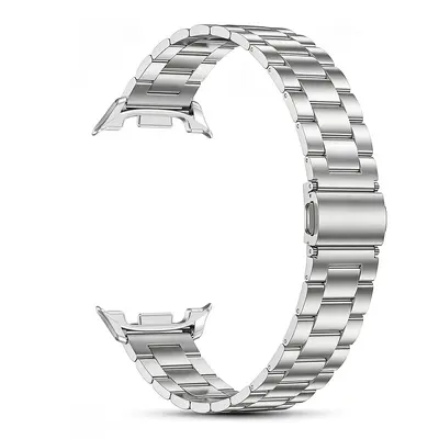 Metal Watch Band for Samsung Galaxy Watch 9 and Watch 8, Slim Three-Bead Stainless Steel