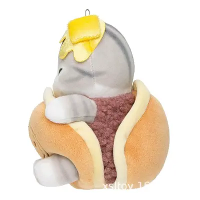 Cartoon-Hai-Katze Plüsch-Schlüsselanhänger, Taiyaki-Dorayaki-Design