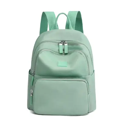 Women's Casual Solid Color Backpack, Korean Style, Large Capacity - 11