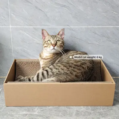 Corrugated Cat Scratching Board, U-Shaped Concave Cat Bed
