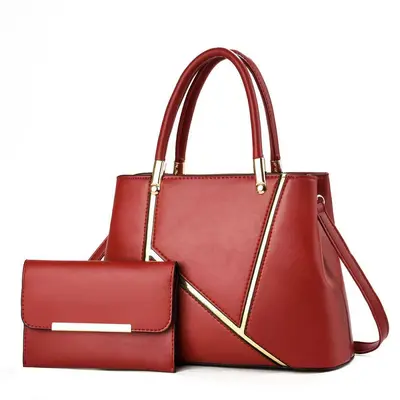 Patchwork Women's Bag Set, Large Capacity Mother-and-Child Handbag - 3