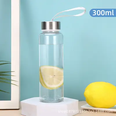 Kreative Wasserflasche aus Kunststoff mit Edelstahlverschluss, offener Sporttrinkbecher, tragbare Reisetasse, Studentenbecher, tragbare Weltraum-Tasse - 7