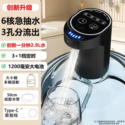 Electric Self-Priming Mini Water Pump, 6-Core, for Bottled Water - 9