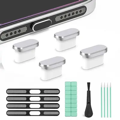 Telefon Toz Koruma Ağı USB C Toz Kapağı iPhone 15/16/17 için Toz Koruma Temizleme Seti - 10