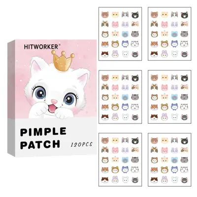Cartoon Design Tea Tree Hydrocolloid Acne Patches, 120 Pcs - 3