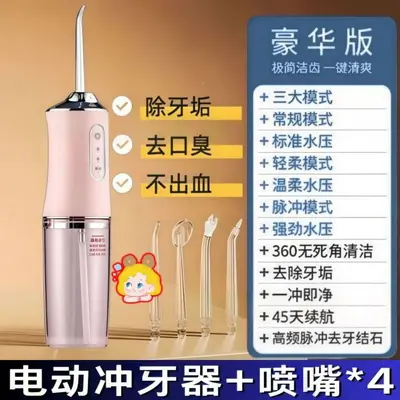 冲牙器家用洗牙器便携式超声波牙结石水牙线牙齿口腔正畸清洁神器 - 9