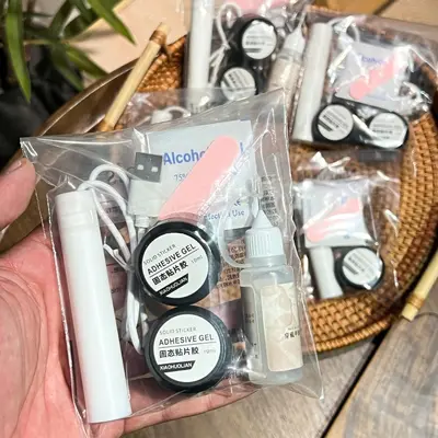 穿戴甲美甲固态胶烤灯套装工具包套装批发牢固不粘手可拆