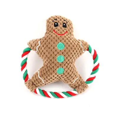 Peluş Sesli Noel Temalı Köpek Oyuncağı - 9