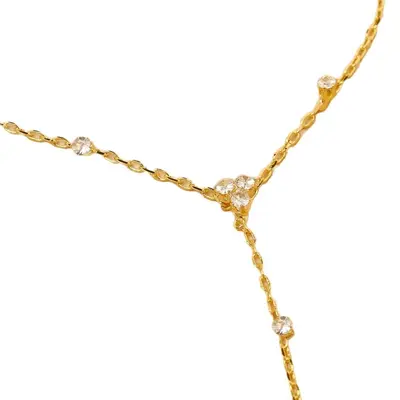 Kristall-Handrücken-Kettenarmband, geometrisch, Partyschmuck